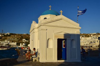 Yunanistan 'ın Mykonos kentindeki Agios Nikolaos Kilisesi