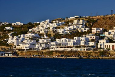Yunanistan 'ın Ege Denizi' ndeki Mykonos Adası