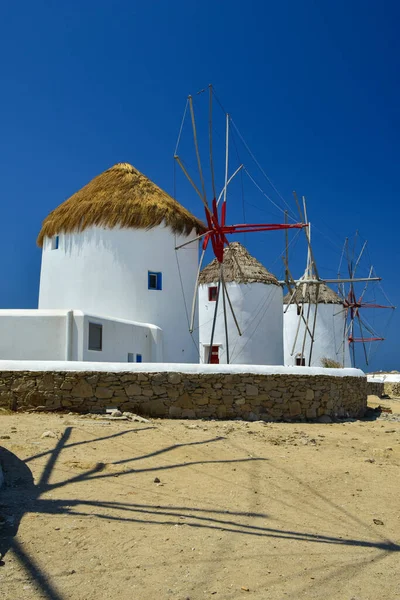 Iconic Historic Windmills Mykonos Greece — Stock Photo, Image