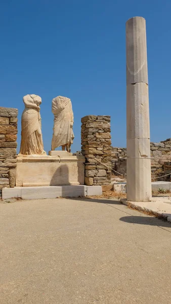 Casa Cleopatra Sitio Arqueológico Delos Grecia — Foto de Stock