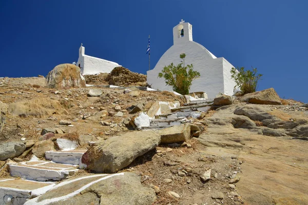 Yunanistan Ege Denizi Ndeki Kiklad Adası Ios Taki Bakire Meryem — Stok fotoğraf