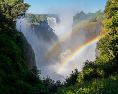 Victoria Şelalesi dünyanın en büyük şelalesidir, Zimbabwe.
