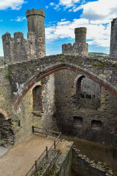 Conwy Caslte Wales Staat Werelderfgoedlijst Van Unesco — Stockfoto