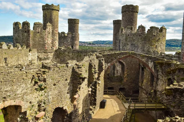 Conwy Caslte Wales Staat Werelderfgoedlijst Van Unesco — Stockfoto