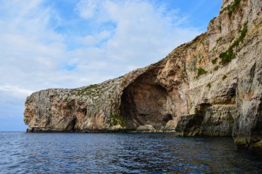 Blue Grotto, Malta yakınlarındaki güzel manzara