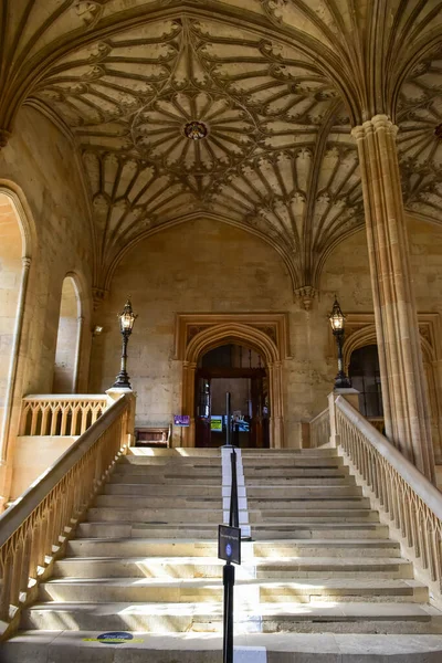 Hall Staircase Christ Church Oxford Inglaterra Aparece Las Películas Harry — Foto de Stock