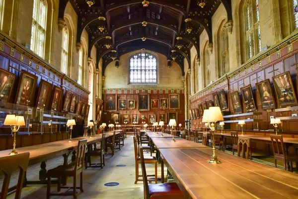 Wielka Sala Kościoła Chrystusowego Kolegium Wyborcze Uniwersytetu Oxfordzkiego Anglii Wielka — Zdjęcie stockowe