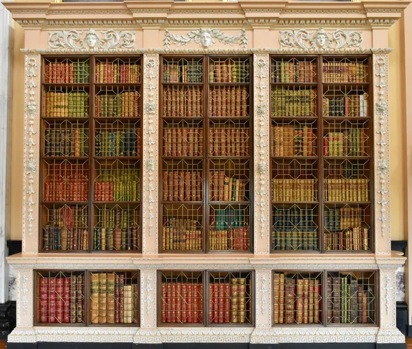 Étagères Dans Bibliothèque Palais Blenheim Résidence Principale Des Ducs Marlborough — Photo