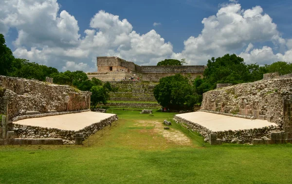 Campo Ballo Uxmal Antica Città Maya Messico — Foto Stock