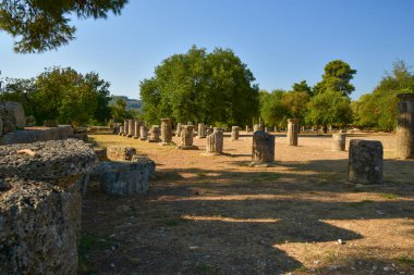 Yunanistan 'ın Antik Olympia kentindeki spor salonu veya spor salonu