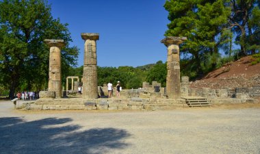 Yunanistan 'ın Antik Olympia kentindeki Hera Tapınağı