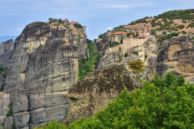 Yunanistan 'ın Meteora kentindeki Büyük Meteoron ve Varlaam Manastırı