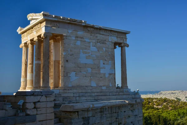 Świątynia Athena Nike Akropolu Atenach Grecja — Zdjęcie stockowe