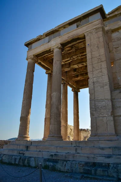 Erechtheion Sobre Acrópole Atenas Grécia — Fotografia de Stock