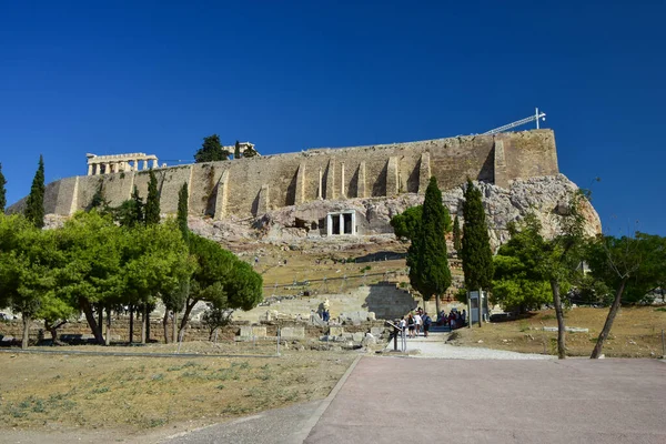 Teatro Dionísio Encosta Sul Acrópole Atenas Grécia — Fotografia de Stock
