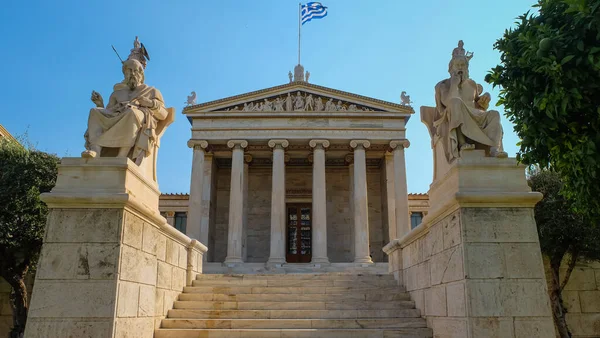 Athens Academy Grécia Construído Estilo Neoclássico — Fotografia de Stock