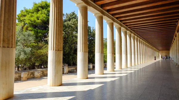 Stoa Attalos Agora Antigo Atenas Greece — Fotografia de Stock