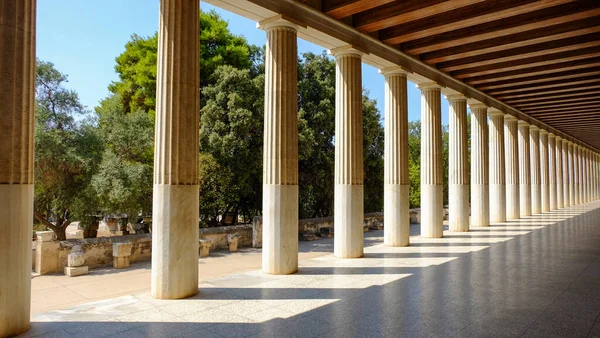 Stoa Attalos Ágora Antiguo Atenas Grecia —  Fotos de Stock