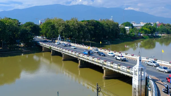 Nawarat Bridge Een Van Eerste Bruggen Chiangmai Mae Ping Belangrijkste — Stockfoto
