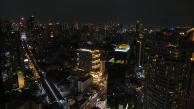 Tayland 'ın başkenti Bangkok' un panoramik manzarası