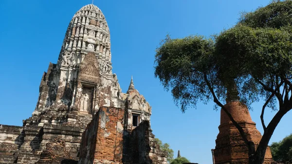 Main Pagoda Prang Wat Ratchaburana Buddhist Temple Ayutthaya Former Capital — Stock Photo, Image