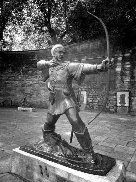 Statua di Robin Hood — Foto Stock