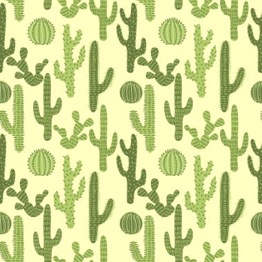 Seamless pattern with cactus 1
