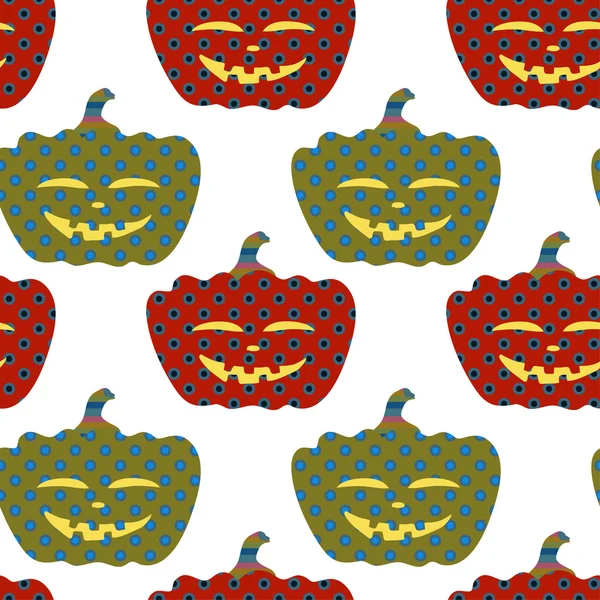 Calabazas adorno sin costuras — Vector de stock