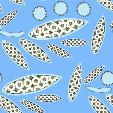 Dekoratif deamless kalıp yamalı tarzda çiçek motifleri ile vektör