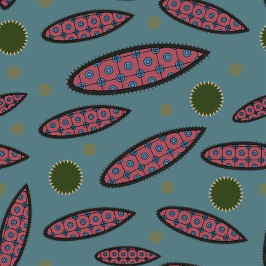 Dekoratif sorunsuz vektör sonbahar desen patchwork tarzı