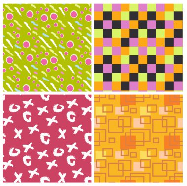 dört farklı dekoratif süsler kesintisiz dizi