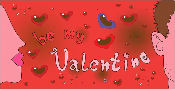 Lettrage de Saint Valentin — Image vectorielle