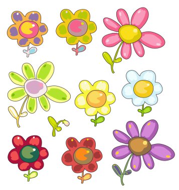 dizi karikatür çiçekler