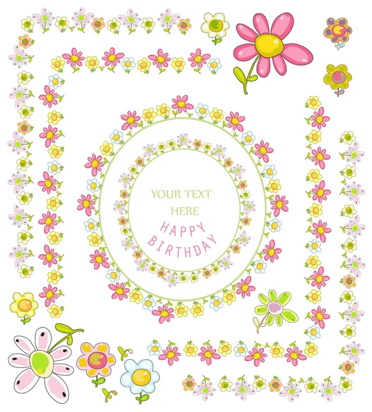 Set of floral frames — Stock Vector