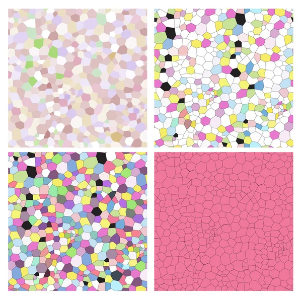 Set of mosaic patterns — Stock Vector