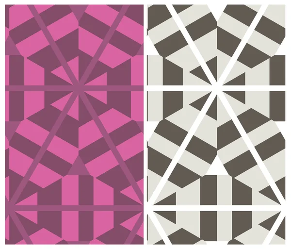 Uppsättning av två dekorativa mönster — Stock vektor