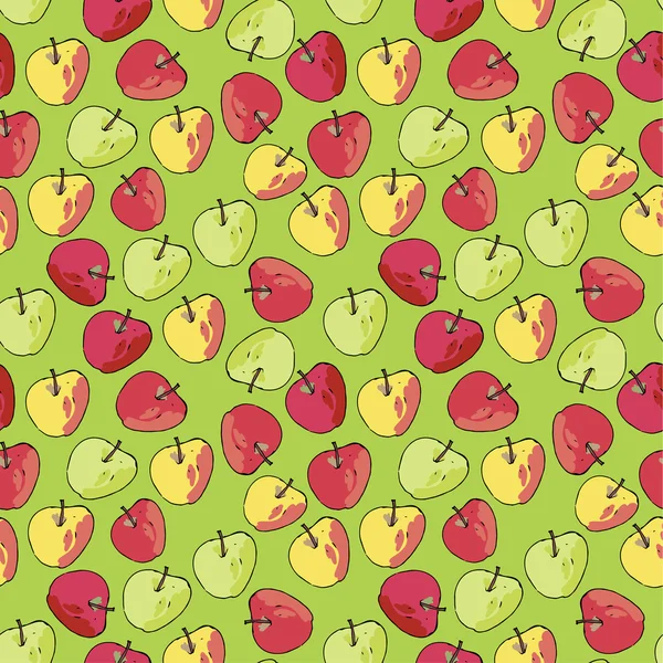 Schönes Apfelmuster — Stockvektor