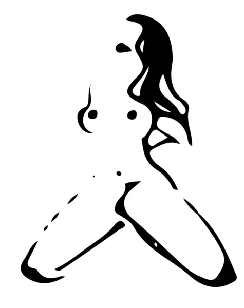 Passione 裸体的女人 — 图库矢量图片