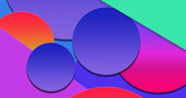 Abstract colorful geometric shapes for art banner concept