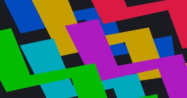 Güzel soyut renkli geometrik pankart konsepti. Sanat tasarımı illüstrasyonu