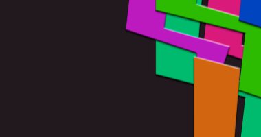 Güzel soyut renkli geometrik pankart konsepti. Sanat tasarımı illüstrasyonu