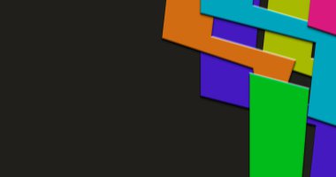 Güzel soyut renkli geometrik pankart konsepti. Sanat tasarımı illüstrasyonu