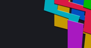 Güzel soyut renkli geometrik pankart konsepti. Sanat tasarımı illüstrasyonu