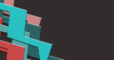 Güzel soyut renkli geometrik pankart konsepti. Sanat tasarımı illüstrasyonu