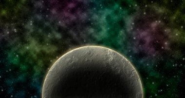 Derin uzayda yıldızları olan güzel renkli takımyıldız. Kozmik arkaplan