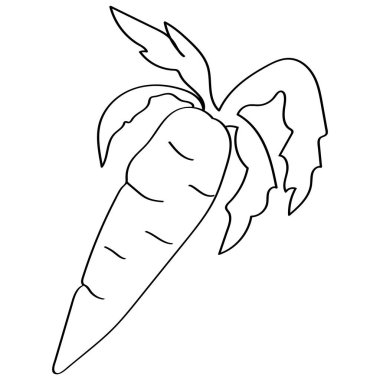 Güzel çizgi film sebzeleri fırça konsepti için beyaz arka planda izole edilmiş