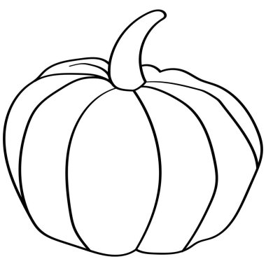 Fırça konsepti için beyaz arkaplanda izole edilmiş güzel balkabağı karikatürü