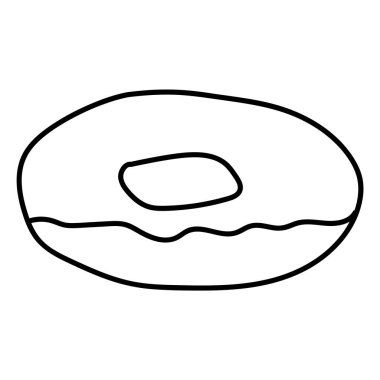 Fırça tasarımı için beyaz arkaplanda izole edilmiş güzel bir tatlı çizimi