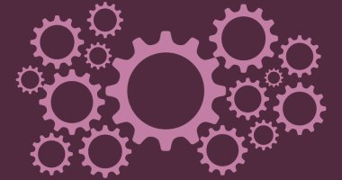 Sanat dünyasının logoti için güzel renkli karikatür mekanizması