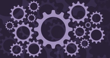 Sanat dünyasının logoti için güzel renkli karikatür mekanizması